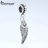 BAMOER Openwork Wing Charms เงินสียุโรปชาร์มและจี้สำหรับสร้อยข้อมือลูกปัด Amp เครื่องประดับ PA5296