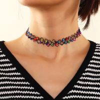 【CC】◕✚ Corinada Beads Choker Pendant Elastic Rubber Jewelry