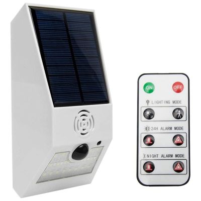 Solar Alarm Light, Solar Strobe Light with Motion Detector Solar Alarm Light, Motion Detector with Remote Control