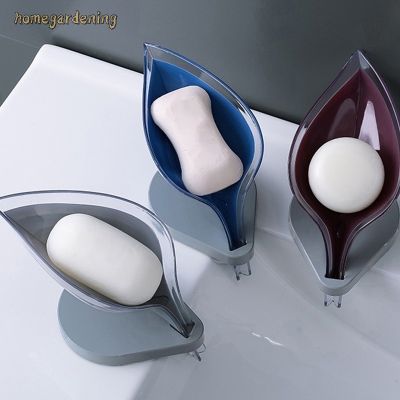 Non Perforated Leaf Drain Rack Toilet Suction Cup Plastic Soap Box