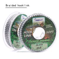 【DT】 hot 20m Carp Fishing Line Soft Braided Hooklink Multifilament PE Wires For Hair Rigs Fishing Accessories End Tackle 15LB/20LB/35LB