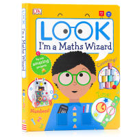 DK encyclopedia book look, Im a math genius look im a math wizard English original picture book childrens math popular science enlightenment book covers a wide range of math topics hardcover full color