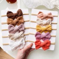 【YF】 5pc Solid Cotton Baby Headband Kid Girls Nylon Elastic Hairbands Infant Newborn Hair Accessories