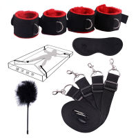 Toys for Woman Men BDSM Set Under Bed Restraint Handcuffs Ankle Cuffs &amp; Eye s Games for Couples