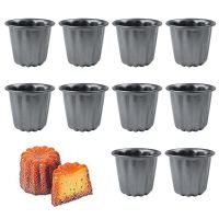 10pcs Carbon Steel Canele Baking Molds Carbon Steel Cake Pan Baking Molds Cookware Mini Molds For French Pastry Custard Cookie Bread Cake  Cookie Acce