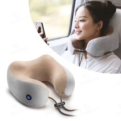 หมอนนวดคอไฟฟ้า FULI Ergo Massage Neck Pillow หมอนรองคอไฟฟ้า สามปุ่ม หมอนในรถ หมอนนวดไฟฟ้า แบบพกพา หมอนรองคอ รูปตัวยู เครื่องนวดคอไฟฟ้า หมอนในรถ หมอนนวดไฟฟ้า หมอนรองคอรูปตัวยู หมอนนวดแก้ปวดคอ แบบพกพาเครื่องนวดคอ ผ่อนคลายกล้ามเนื้อ ออฟฟิซซินโดรม หมอนรองคอJO