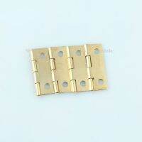 10Pcs 24x16mm Miniature Dollhouse Hinges With Metal Screws 1/12 Scale Mini Furniture Hardware For Cabinet Closet Jewelry Box