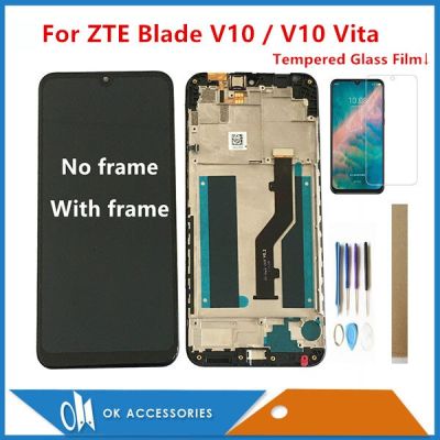 6.26 "สำหรับ V10 Zte เบลด/ใบมีด V10จอแสดงผล Lcd Vita พร้อมเซ็นเซอร์ดิจิทัลกระจกหน้าจอสัมผัสพร้อมกรอบพร้อมชุดอุปกรณ์