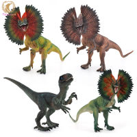 จำลองไดโนเสาร์ของเล่น Velociraptor Dilophosaurus สัตว์รุ่นเครื่องประดับสำหรับของขวัญเด็ก Collection