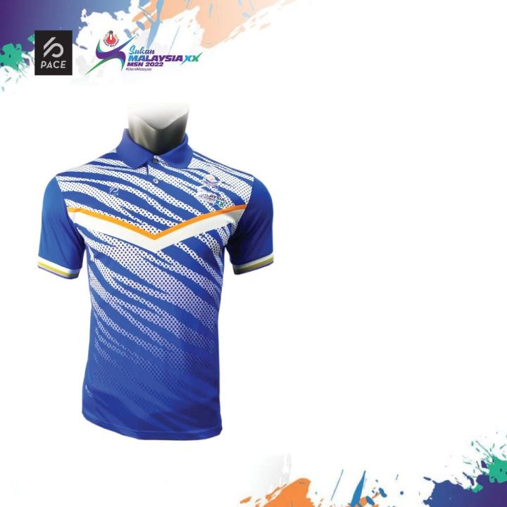 sukan-summer-pace-run-malaysia-sukma-baju-jersey-royal-blue-sport-polo-microfiber-t-shirt-breathable-light-weight-cool-tech-attractive-high-quality