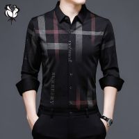 Mens Long Sleeve Shirts Premium Office Tops