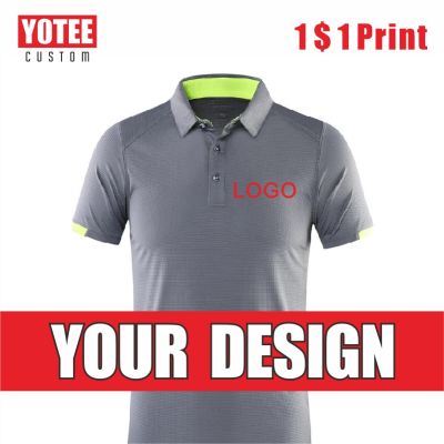 ชุดโปโลสำหรับผู้ชายแบบเป็นทางการ YOTEE 2022เสื้อโปโลผู้ชายแบบแห้งเร็วเสื้อโปโลออกแบบได้เองกลุ่มกอล์ฟสั่งทำโลโก้ส่วนตัวปักลายสำหรับทุกเพศ