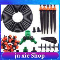 JuXie store 5-45M 2 Way Plant Water Micro Drip Irrigation Nozzle Watering Set System Adjustable Kits Spray Cooling Home Yard Tools