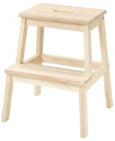 BEKVÄM Step stool, aspen 50 cm (เบียแควม เก้าอี้ 2 ขั้น, ไม้แอสเพน 50 ซม.)