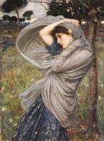 John William Waterhouse Boreas โปสเตอร์พิมพ์ภาพวาดที่มีชื่อเสียงตกแต่งศิลปะบนผนัง X นิ้ว