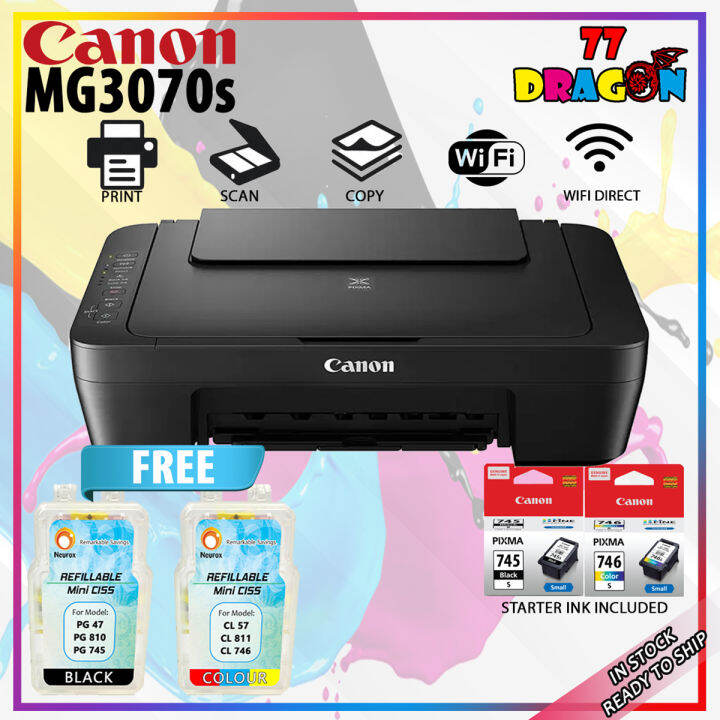 (PROMOTION) CANON PIXMA MG3070S AllinOne Wireless Printer Print