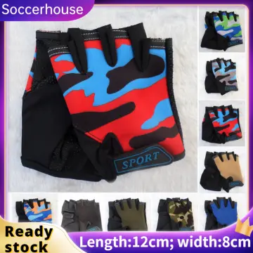 1 Pair Kids Sports Half Finger Gloves Boys Girls Cycling Gloves