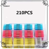 DFBBGHY 210PCS ฉนวนกันความร้อน ขั้วต่อปลายท่อหด เกรดทางทะเล 26-10 AWG ขั้วต่อไฟฟ้าแบบจีบ พร้อมกล่องเก็บของ กันน้ำกันน้ำได้ ขั้วก้นขั้ว ยานยนต์สำหรับรถยนต์