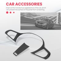 For - 3 Series G20 G28 2019-2021 Carbon Fiber Steering Wheel Panel Cover Trim Decoration Sticker Interior Accessories