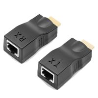 RJ45 4K -Compatible Extender Extension Up to 30M over CAT5E Cat6 Network Ethernet LAN for HDTV HDPC DVD PS3