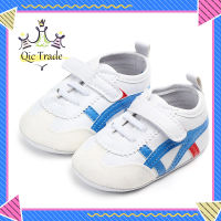 【จัดส่งที่รวดเร็ว✨】Boy Girl Baby Shoes Non-slip Soft Sole PU Leather Magic Sticker Infant Toddler