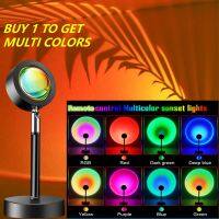 16 Colors Sunset Lamp Projector Led Night Light for Photography Rainbow Sun Projection Desk Lamp for Bedroom Bar Coffee Store Night Lights