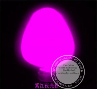 TCYG290 Glow in dark pigment Purple Red Color long last glowing luminescent powderNoctilucent powder