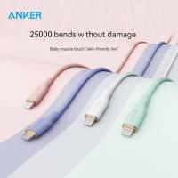 Anker 641 USB-C สายเคเบิลหลอดไฟสายไฟฟ้าไหล III สาย Usb ชนิด C 100วัตต์ชาร์จ USB เร็ว2.0 USB สำหรับ MacBook Pro 2020สำหรับ Ipad Air