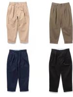 Original BEAMS PLUS tapered cropped pants retro loose double pleated pants