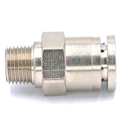 1/8 BSP Male to Fit Tube O/D 8mm Pneumatic Nickel Brass Push In Connector Union Quick Release Air Fitting Plumbing