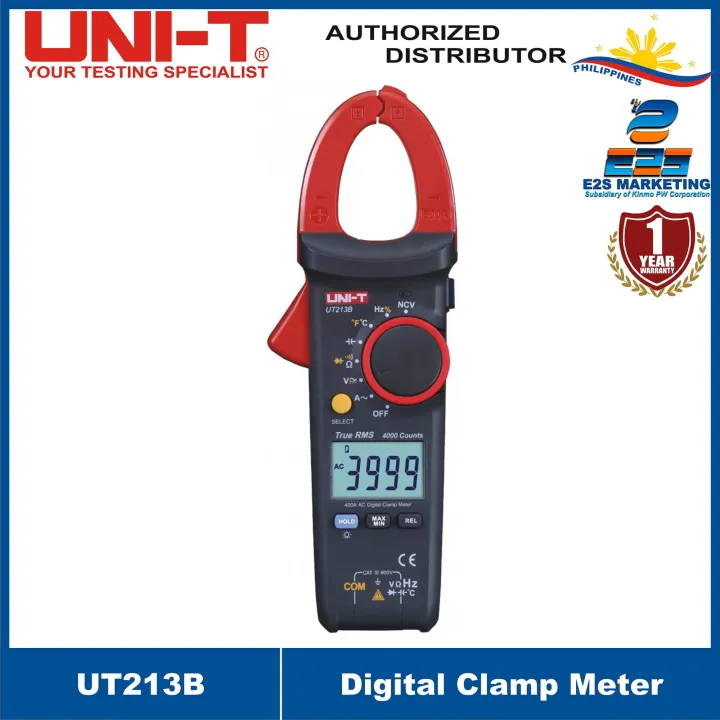 UNI-T 400A Digital Clamp Multimeter UT-213B, AC/DC Voltage/ AC Current ...