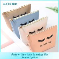 ALEXIS กระเป๋าซิปแบบพกพา,Tas Kosmetik กระเป๋าดินสออุปกรณ์จัดระเบียบของในห้องน้ำกระเป๋าเครื่องสำอางกระเป๋าคุณครู