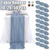 【YF】 10/20/50Pcs Cheesecloth Table 10Ft Gauze Boho Wedding Tablecloth Dusty for Bridal Shower