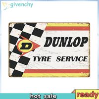 [givenchy1.my] DUNLOP Tyre Vintage Iron Picture Rectangular Metal Plate Tin Sign Flat Wall Art