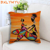 Hot sale Cheap Cushions Abstract Africa Oil Painting Print Decorative Cushion Throw Pillowcase African Life style Linen Pillow