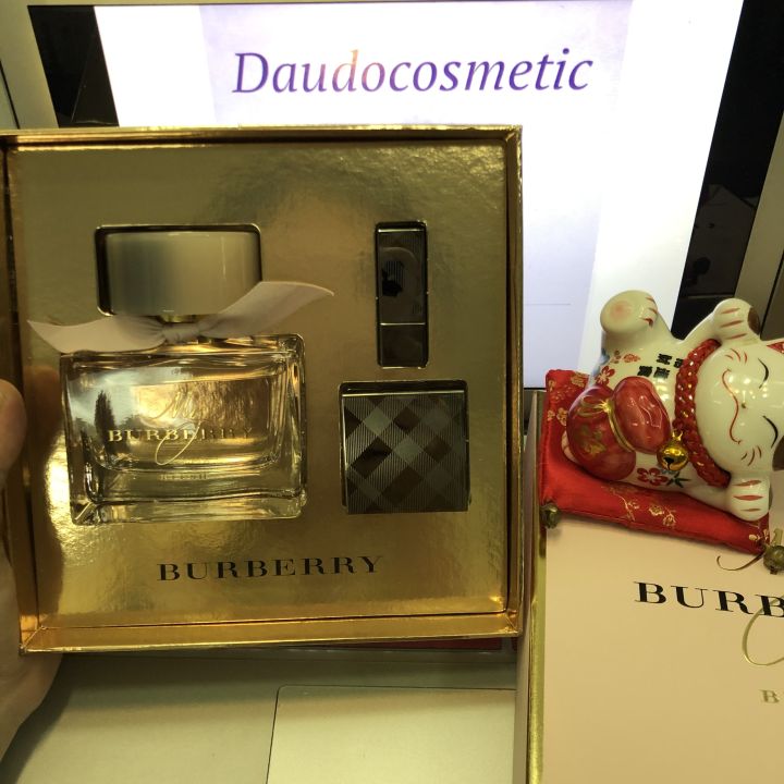 set fullsize ] Set Nước hoa My Burberry Blush EDP 90ml + Lipstick +  Eyeshadow 