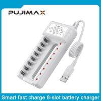 PUJIMAX USB 8สล็อตตัวชาร์จแบตเตอรี่อัจฉริยะแบตเตอรี่แบบชาร์จไฟได้สำหรับรีโมทคอนโทรลกล้องไมโครโฟน