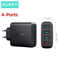 AUKEY ชาร์จเร็ว PA-T18,ชาร์จเร็ว3.0 42W 4พอร์ตแท่นชาร์จ USB เทคโนโลยีแผ่นชาร์จโทรศัพท์