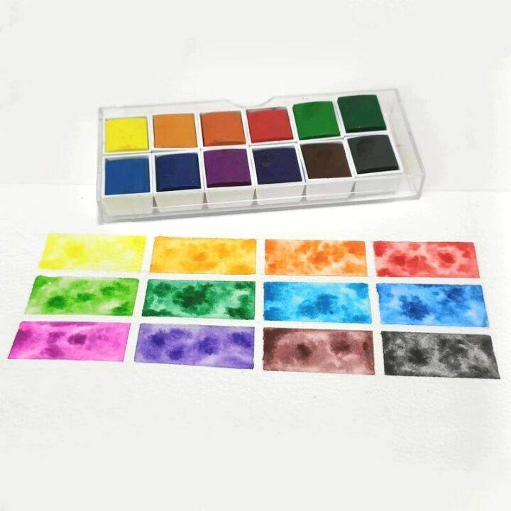 12-colors-solid-watercolor-paint-set-professional-landscape-color-watercolor-pigment-painting-for-beginner-drawing-art-supplies