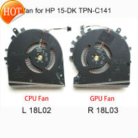 พัดลมระบายความร้อนแล็บท็อปโน๊ตบุ๊ค CPU GPU แฟนสำหรับ HP Pavillion 15-DK TPN-C141 L57170 L56900 001 ND85C16โน้ตบุ๊คเกมพัดลมระบายความร้อนการ์ดจอ