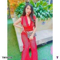 [ส่งไว!] M16218  จั้มนางฟ้าขายาวผ้าตาข่าย   Long legged angel jumper, mesh fabric.