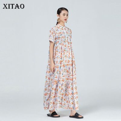 XITAO Dress  Summer Casuals Loose Women Floral Print Dress