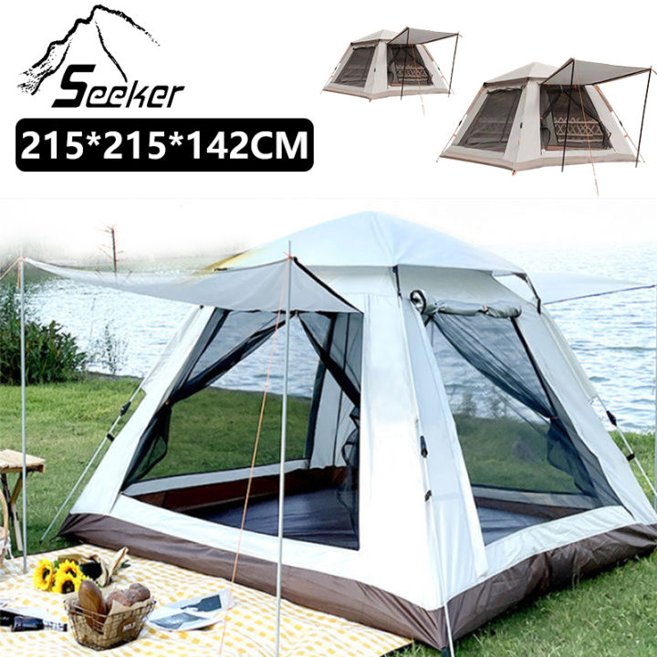 White tent outdoor portable hexagonal folding fully automatic one room ...