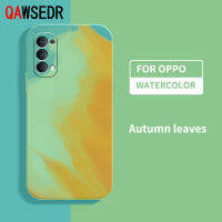 QAWSEDR สำหรับ Oppo Reno 4 Pro Reno 5 Pro 4G สีน้ำตรงขอบสี่เหลี่ยม Carema ป้องกันเต็มรูปแบบซิลิโคนเคสใส่โทรศัพท์นุ่มเคสโทรศัพท์ฝาครอบสี่เหลี่ยม