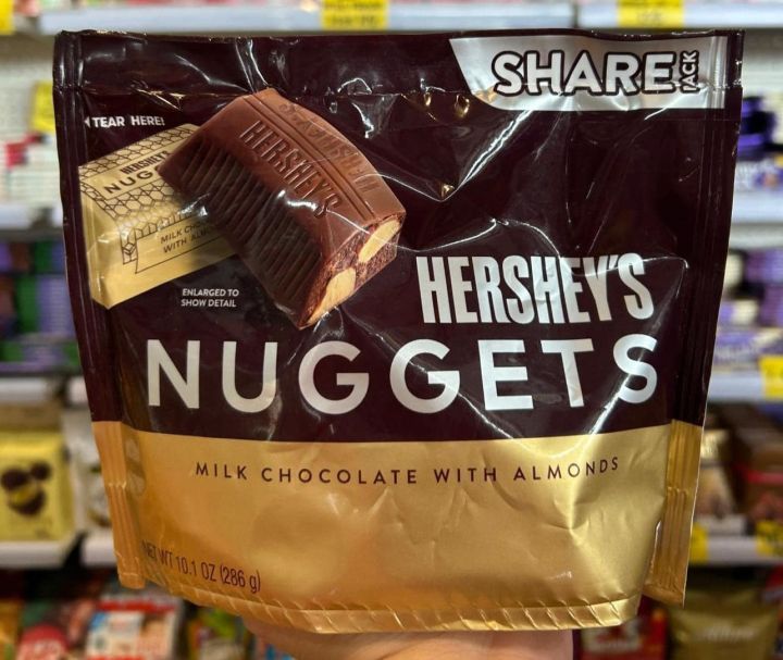 Hersheys Nuggets Extra Creamy Milk Chocolate With Almonds Individually Wrapped Oz Share