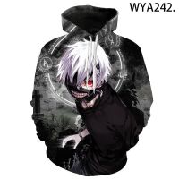 2023 style New 3D Print Anime Tokyo Ghoul Men Women ren Streetwear Hoodies  Sleeve    Sweatshirts Cool Coat，can be customization