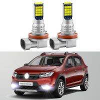 โคมไฟไฟแอลอีดีตัดหมอก2ชิ้นสำหรับ Renault Sandero/Stepway 2007 2023ไฟตัดหมอกหน้าอุปกรณ์เสริมรถยนต์ Canbus