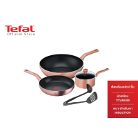 Tefal เซ็ตเครื่องครัว COOK &amp; SHINE 6 ชิ้น รุ่น G803S695 -Rose Gold