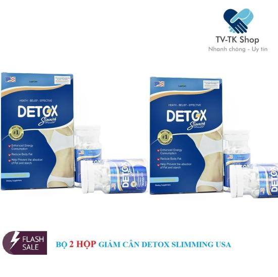 Combo 2 hộp thảo dược giảm cân detox slimming capsules usa nhập khẩu mỹ - ảnh sản phẩm 1