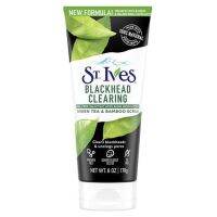 St.Ives Blackhead Clearing Green Tea &amp; Bamboo Scrub เซนท์ ไอฟ์ แบล็คเฮด เคลียริ่ง กรีนที สครับ 170 กรัม